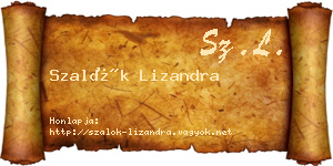 Szalók Lizandra névjegykártya